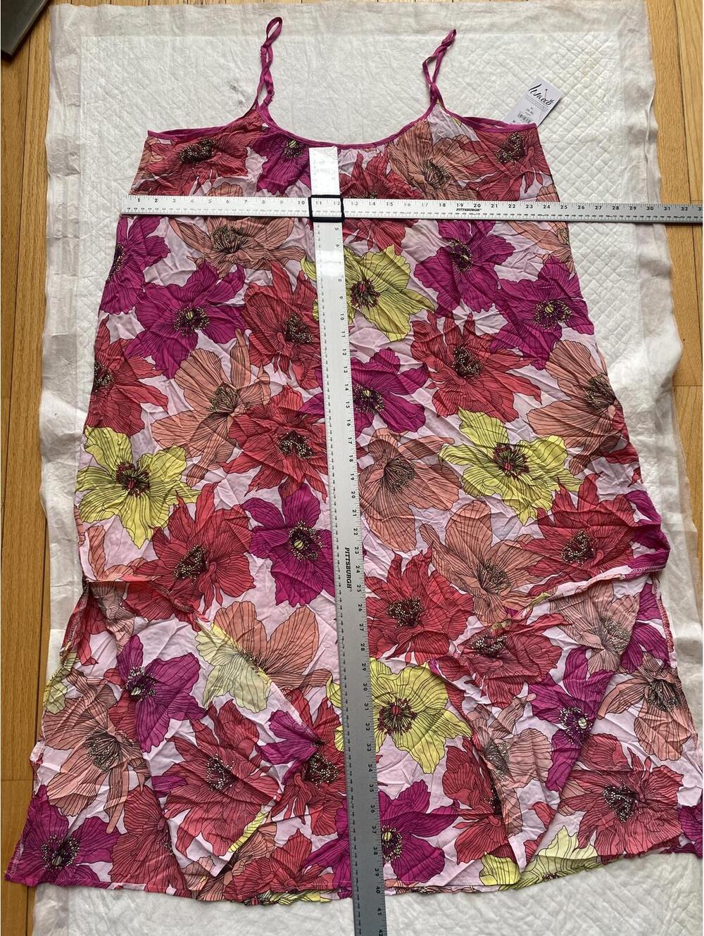 Joyspun Pink Floral Print Women's Maxi Dress Size XL - Picture 9 of 12